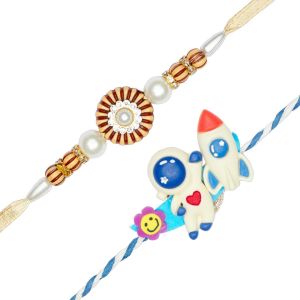 Kal-Set Of 2 Rakhi For Brother Rakhi Thread Bracelets For Bhai Bhabhi Bhaiya And Bhatiji Veera Raksha Bandhan Rakhi Set Dora Bracelet Kalwa With Gift Pack For Brother Sister Indian Traditional Festiv - Neuf