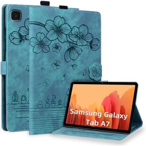 Kal-Coque Pour Samsung Galaxy Tab A7 10.4 Pouces 2022/2020 Sm-T509 / T500 / T505/T507, Housse De Protection Multi-Angles Étui En Cuir Pu Avec Boucle De Stylo, Fente Pour Carte, Auto Réveil/Sommeil, V - Neuf