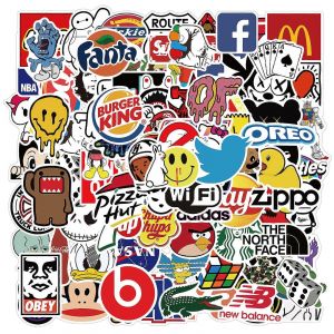 Stickers Pour Ordinateur Portable Pack 100 Pcs Cool Stickers Autocollant De Voiture En Vinyle Assorti - Neuf