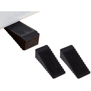 But&eacute;es de porte en PVC noir en forme de coin - Lot de 2, protections murales antid&eacute;rapantes - Neuf