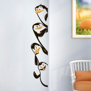 Autocollant mural pingouin en vinyle pour cuisine,chambre à coucher,chambre à coucher,chambre de bébé,fille,garçon,animal autocollants,réfrigérateur,interrupteur mignon,enfant,adhésif - Neuf