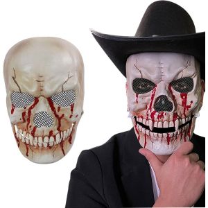 Masque D'halloween Masque De Cr&acirc;ne Avec M&acirc;choire Mobile Masque Realiste Horreur Pour Carnaval,Halloween,Cosplay - Neuf