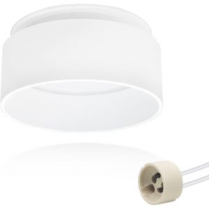 Led Spot De Plafond &Agrave; Lumi&egrave;re Indirecte Livr&eacute; Avec Douilles Gu10 Plafonnier Luminaire Apparent Blanc Mat Spot Encastrable Design, Plafonnier Spot Led Downlight,Livr&eacute; Sans Ampoules - Neuf