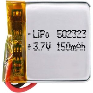 Batterie 502323 LiPo 3.7V 150mAh 0.555Wh 1S 5C Liter Energy Battery pour l'&eacute;lectronique Rechargeable T&eacute;l&eacute;phone Portable Smartwatch GPS-Ne Convient Pas &agrave; la Radiocommande 25x23x5mm (150mAh|502323) - Neuf