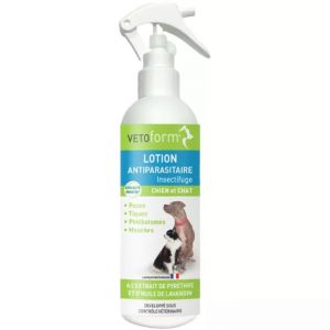 Vetoform Lotion Antiparasitaire Insectifuge Chien & Chat 250 Ml - Neuf