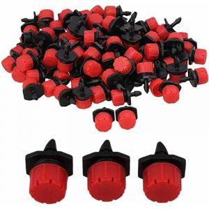 100pcs Goutte d'Irrigation goutte à Goutte Réglable Système d'Irrigation Automatique Tuyau d'Arrosage goutte à Goutte Micro Asperseurs Émetteur Drippers pour l'Usine à effet de Serre de Jardin BRICOLAGE - Neuf