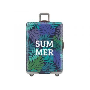Housse de protection &eacute;lastique pour valise de 22 &agrave; 24 pouces, motif feuilles - Neuf