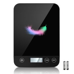 Balance De Cuisine Electronique, 10kg Pèse Alimentaire Numérique De Précision 1g En Acier Inoxydable Étanche, Écran Lcd Rétroéclairé, 6 Unités De Poids, Fonction Tare - Neuf