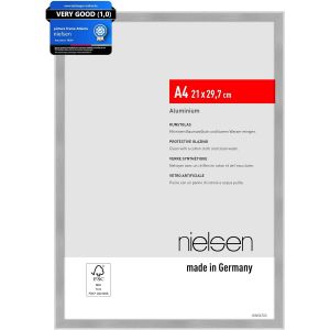 CMWX-cadre photo, 21 x 29,7 cm (A4), aluminium, Argent mat, cadre documentpour accrocherau format paysage et portrait, verre synth&eacute;tique, Atlanta - Neuf