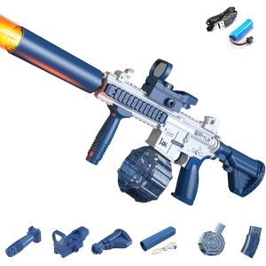Pistolet À Eau Électrique,Pistolets À Eau Pour Enfant,Pistolet À Eau Automatique,Avec Lumière Led,Pistolet Eau Electrique,Water Gun,Pour Piscine,Jardin,L'extérieur,Plage - Neuf