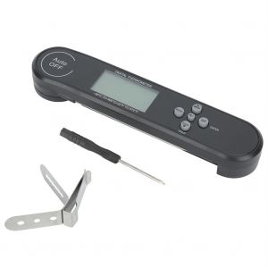 HJLIAN Thermometre numerique LCD etanche pliable pour aliments et viandes, ideal pour la cuisine, le barbecue, le lait et les grillades - Neuf