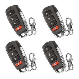 Paquet de 4 porte-clés à distance universel pour porte de garage et ouvre-porte - Commande de remplacement - Neuf