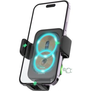 Coil Wireless Car Charger, 15w Charging Car Holder 2 Vent Clips, Car Phone Holder For Samsung Z Fold3 - Neuf