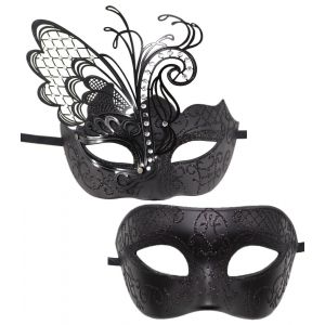 Mascarade Couple De Masques Vénitiens Papillon/Swan/Femmes De Plume Masque Et Guerrier Grec Homme Masque Pour La Soirée De Mardi Gras, Halloween, Carnaval, Pâques Montrer De Luxe Masque - Neuf