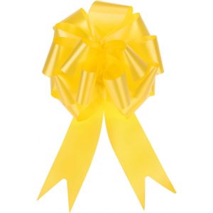 Kal-10pcs 12cm Noeud De Ruban De No&euml;l Gros Noeud Pour Emballage Cadeau Jaune Pour Les Paniers De Voiture De Mariage, Noeud De No&euml;l - Neuf