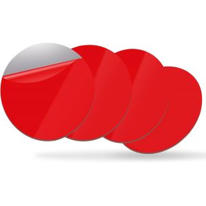 Lot de 4 rubans adh&eacute;sifs de remplacement pour t&eacute;l&eacute;phone de voiture - Kit de remplacement pour tableau de bord &agrave; ventouse, support de t&eacute;l&eacute;phone portable, pare-brise, cam&eacute;ra embarqu&eacute;e - Base GPS - Gris - Neuf