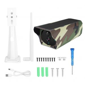 Camera de surveillance exterieure solaire IP Wifi HD 1080p, sans fil, vision nocturne - Neuf