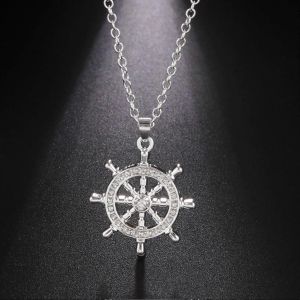 Jeshayuan Alliage Strass Bouddhiste Dharma Roue Pendentif Collier Pour Les Femmes Amulette Cou Chaîne Bijoux - Neuf