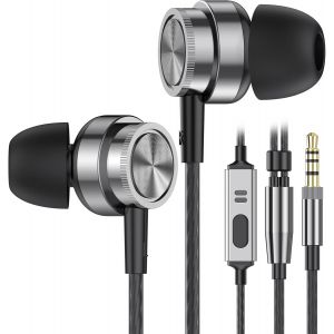 ERYI-Ecouteurs Filaire, Ecouteurs Intra-Auriculaires Avec Microphone Hd, Anti-Bruit Casque, Deep Bass,Jack 3.5Mm, Pour Samsung, Iphone Et La Plupart Des Appareils 3,5 Mm - Neuf