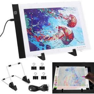 Table Lumineuse Led A4 - Darmowade - Sketchpad Led Pad - Luminosité Réglable - Pour Esquisser Animation Diamant - Neuf