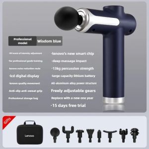 (Type C Charge&iquest;Blue Storage Bag) Pistolet De Mas Des Tissus Profonds,Masseur De Dos &Agrave; 99 Vitesses Avec 8 T&ecirc;tes De Mas Et Moteur De Silencieuse,Percussion Pour Un &Eacute;lectrique Silencieux - Neuf