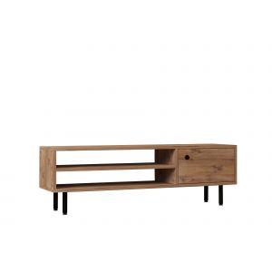 Meuble TV en bois "Avila" - 120 x 30 x 38 cm - Pin atlantique - Neuf