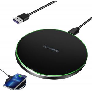 KALANKA-Chargeur sans Fil 35W Qi Rapide,Station de Recharge sans Fil Rapide, Station de Recharge sans Fil pour iPhone 16/15/14/13/12, Galaxy S24/S23/S22/S21, One Plus, AirP ods, Charge Inductive avec - Neuf