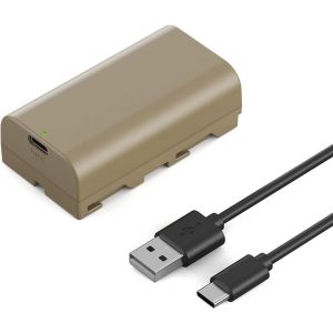NP-F550 Batterie Rechargeable 3500 mAh pour Sony NP-F550 avec Type C pour Moniteurs, Lampes Vidéo LED, Caméscopes. - Neuf