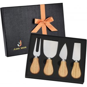 Mevronisshop-Ensemble De 4 Couteaux &Agrave; Fromage En Acier Inoxydable Exquis, Cadeau Pr&ecirc;t (Coffret Cadeau Quatre Pi&egrave;ces 2) - Neuf