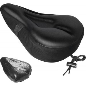 Kal-Coussin De Selle De Vélo ¿ Housse De Selle De Vélo Rembourrée En Gel Pour Homme Et Femme ¿ Coussin De Selle D'exercice Extra Doux Pour Vélo D'exercice Peloton, Vélo De Route Et Vtt Étroit - Neuf