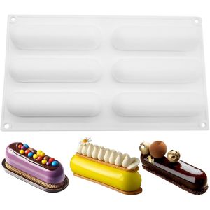 Ulteronixshop-Moule &Agrave; Tige &Eacute;nerg&eacute;tique Moule Rectangulaire En Silicone 6 Cavit&eacute;s Pour Pain, G&acirc;teau, Barre De Chocolat, Antiadh&eacute;sif, Moules De Four Pour Les Mariages Artisanaux (Blanc 2, 6 Cavit&eacute;s) - Neuf