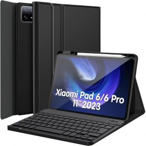 Kal-Clavier Coque Pour Xiaomi Pad 6/6 Pro (11 Pouces) 2023, Azerty Français Amovible Bluetooth Sans Fil Clavier Étui Housse Pour Xiaomi Pad 6 11"" Tablette (Xiaomi Pad 6) - Neuf