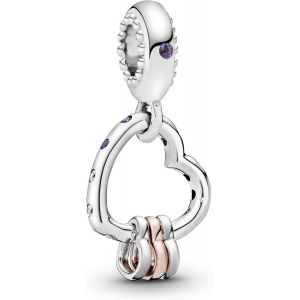 Kalanka-Pandora Charms Amour Et Famille En Argent Sterling Et M&eacute;tal Plaqu&eacute; Or Rose 14 Carats - Neuf