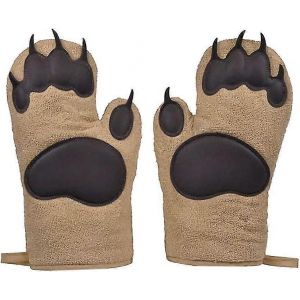 cuisine cuisson barbecue épaississant pattes d'ours maniques et gants de cuisine,mitaines de mains d'ours de four,1 paire de 2 - Neuf