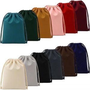 12 Pièces Pochette Velours 25x20 Cm Sacs À Bijoux En Velevet 12 Couleurs Sac Tissu Cordon Pochette Cadeau Pour Bijoux Bracelets Bagues Mariage Anniversaire Cadeaux De Noël - Neuf