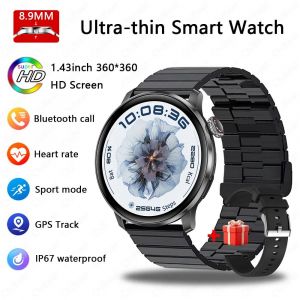Montre Connectée Pour Hommes Et Femmes,Avec Appels Bluetooth,Cadran Personnalisé,Moniteur D'Activité Physique,De Fréquence Cardiaque,Pour Android Et Ios,Nouvelle Collection 2025.68 Black Steel. - Neuf