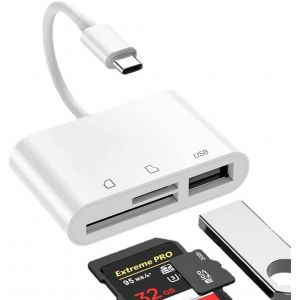 Lecteur de Carte SD, Lecteur de Carte Micro SD USB C, Adaptateur Lecteur de Carte M&iquest;&iquest;moire SD, Compatible avec MacBook, T&iquest;&iquest;l&iquest;&iquest;phone USB-C et Plus - Neuf