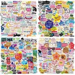 Autocollant Motivation 200 Stickers Citation, Style Inspirant De Pensee Positive, Stickers Vinyle Impermeable, Autocollant Pour Gourde Ordinateur Portable Scrapbooking Journal Skate Phone Agenda Etc - Neuf