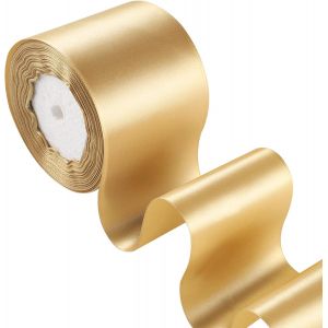 Ruban De No&euml;l - Or, 8 Cm X 22 M Ruban De Satin Rouge Large Ruban Cadeau D&eacute;coration F&ecirc;te De No&euml;l Mariage Saint Valentin Emballage Cadeau Gros Noeud De No&euml;l Rouge - Neuf