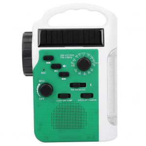 Batterie externe a energie solaire, manivelle, dynamo, radio FM/AM, lampe de poche LED d'urgence - Neuf