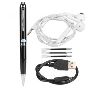 Stylo enregistreur vocal numerique, enregistrement en une seule touche, reduction du bruit HD, enregistreur vocal portable pour les reunions d'apprentissage, 64 Go - Neuf