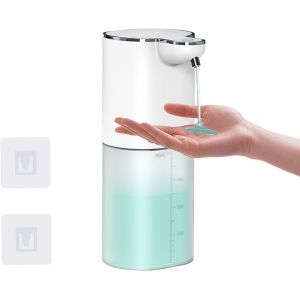 Distributeur Savon Mural, 400ml Distributeur de Savon Automatique Murale avec 4 Niveaux réglables,étanche IPX5 Distributeur Savon Automatique pour Cuisine et Salle de Bain - Neuf