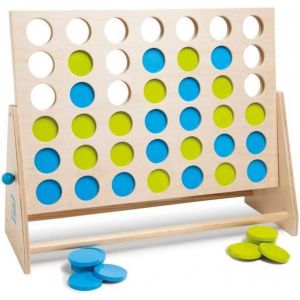 Quatre Ensemble - Jeu D'adresse Pour Enfants - Convient Pour Int&eacute;rieur Ou Ext&eacute;rieur - A Partir De 6 Ans - Jeu De Soci&eacute;t&eacute; Pour Anniversaires D'enfants - Deluxe Bois Vert/Bleu[Z641] - Neuf