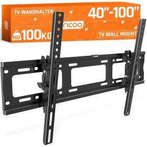 SUBZONAL-Support TV Mural Plat R07 Inclinable Universel 37-80 Pouces (94-203 cm) Fix ation Murale &Eacute;cran incurv&eacute; OLED LED LCD - Neuf