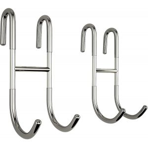 crochets de porte de douche,paquet de 2 crochets en verre de cintre en acier inoxydable 304,porte de douche pour crochets serviette de bain - Neuf