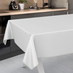 SJZG-Nappe En Toile Cirée Lavable, Pour Table De Jardin, Extérieur Et Intérieur, Avec Ourlet, Blanche, 100 X 140 Cm - Neuf