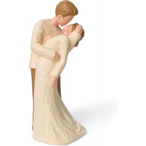 SJZG-Statuette De Mariage Pour Couple, Cadeau De Mariage Kiss Of Victory Couple Figurine Pour Fian&ccedil;ailles Liste De Mariage - Neuf
