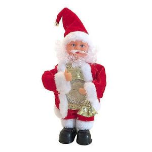 Cr&eacute;atifs Jouets De No&euml;l 30cm Lumineux Ventre De La Musique De No&euml;l De La Bo&icirc;te De Jour De No&euml;l, Cadeaux De No&euml;l, D&eacute;coration Yz Rouge - Neuf