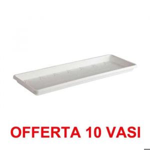 Elho Offerta 10 Sottovaso Per Fioriere Barcelona Trough Saucer 50cm Bianco - Neuf