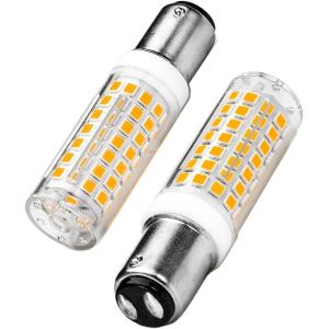 Sjzg-Led Ampoule Machine A Coudre B15,B15d Ba&iuml;onnette Doublecontact 6w Ac 220v,60w Lampe Incandescence &Eacute;quivalent,Pour R&eacute;frig&eacute;rateur/Machine &Agrave; Coudre/Lampe De Table(Lot De 2) (Blanc Chaud) - Neuf